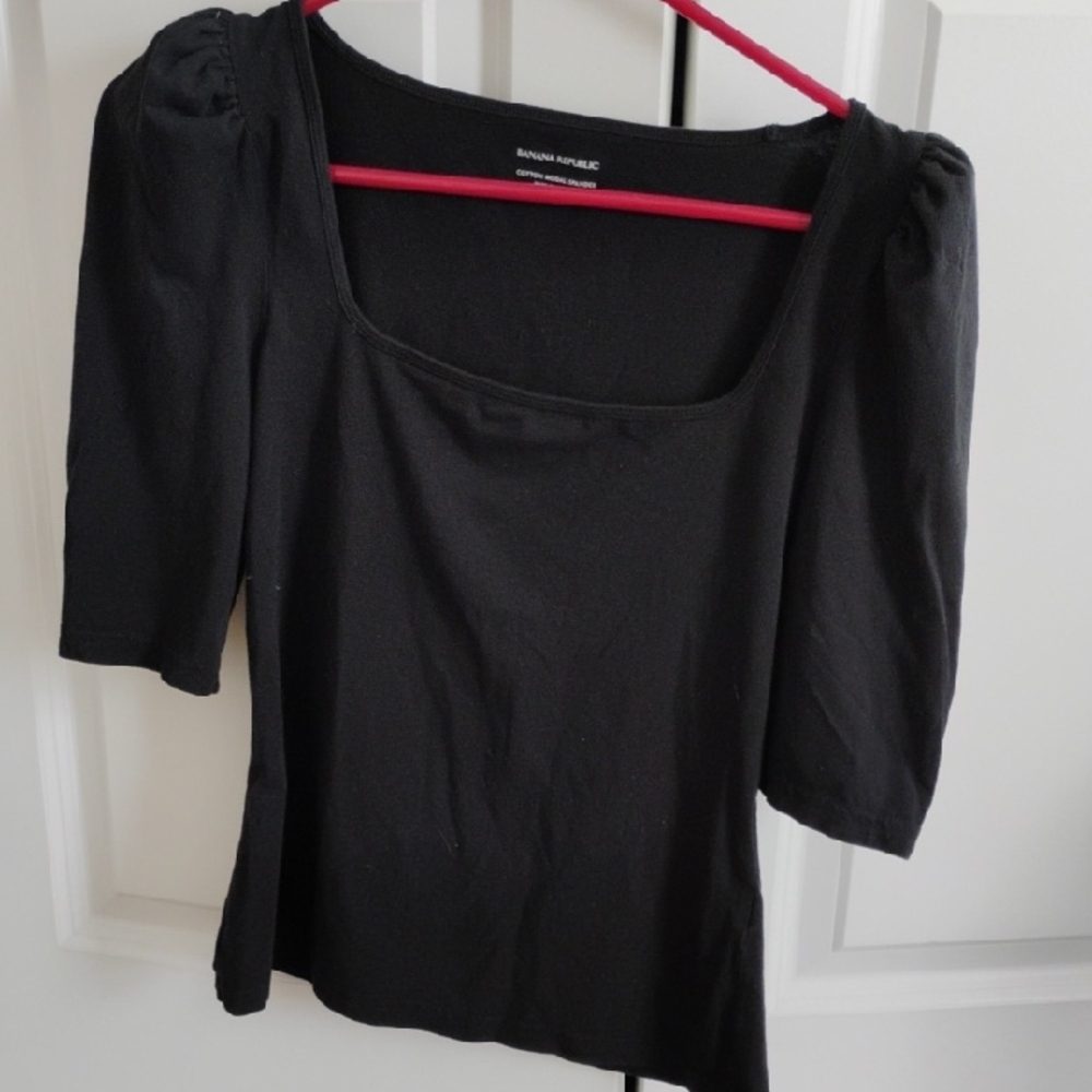 Banana Republic Black Short Sleeve Top